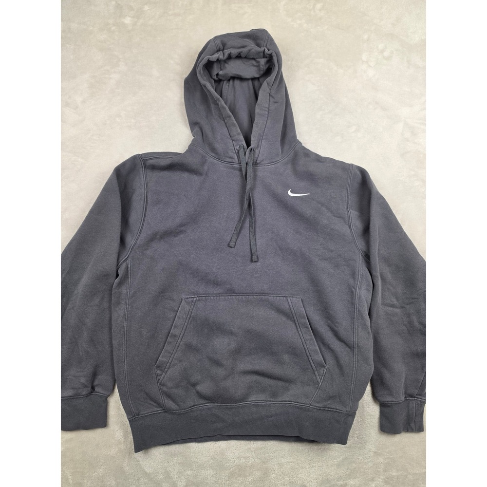Nike Hoodie Sweatshirt Mens Medium Grey CJ1611 Pullover Fleece Athleisure